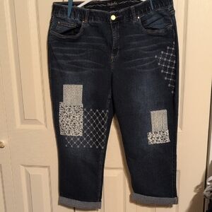 Reflex Dark Blue Embellished Women's Jeans Bought In New York